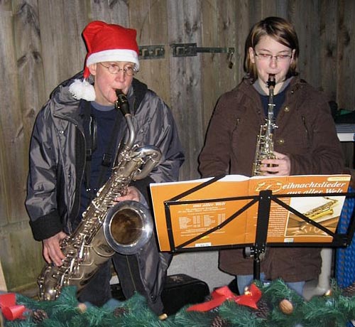 Ro Bi Sax spielt beim lebendigen Advent 2008