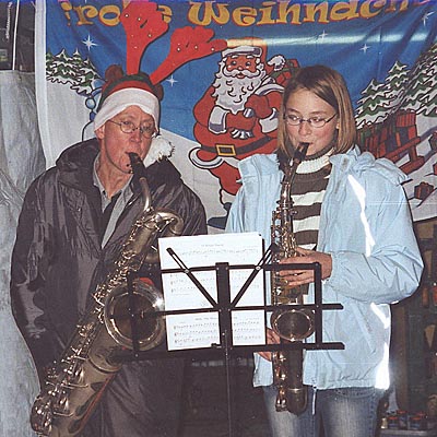 Ro Bi Sax spielt beim lebendigen Advent 2007